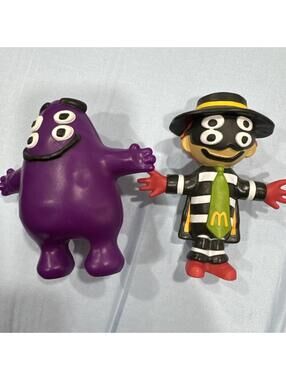Mcdonald’s Cactus Plant Flea Market Hamburglar And Grimace 4.5” Figures Loose